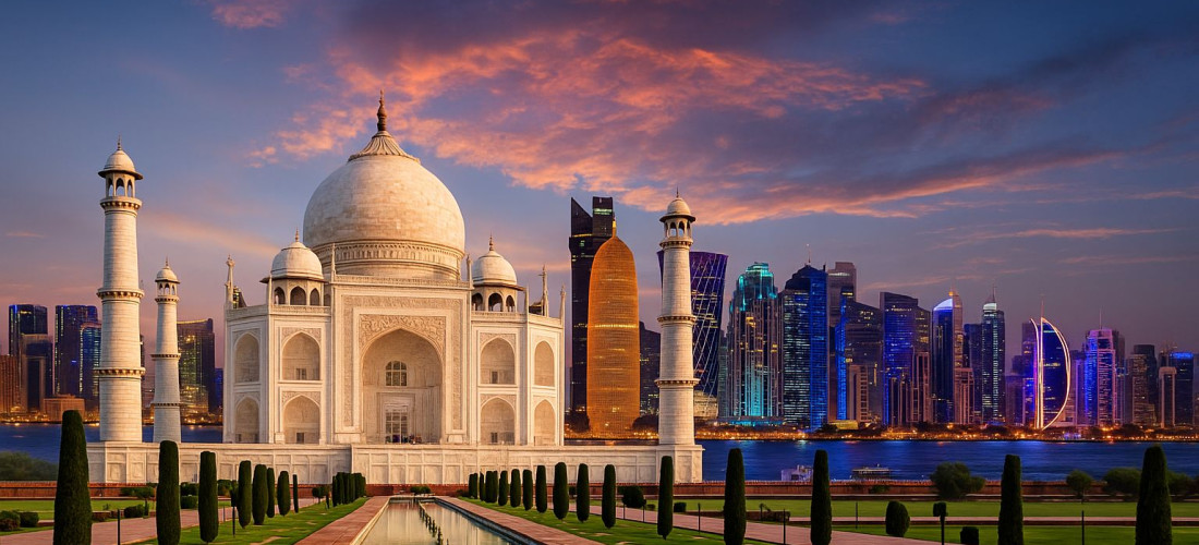 �NDIA COM NEPAL + DOHA NO QATAR - TRIANGULO DOURADO